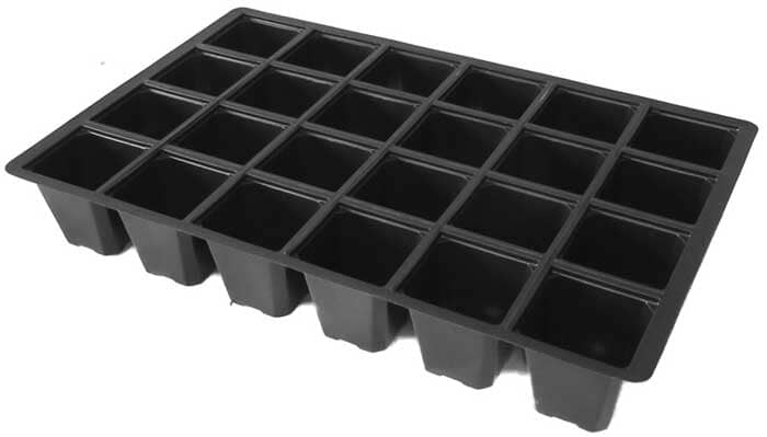 Seed tray insert 24 cell pack of 10 propagation trays for seed starting.