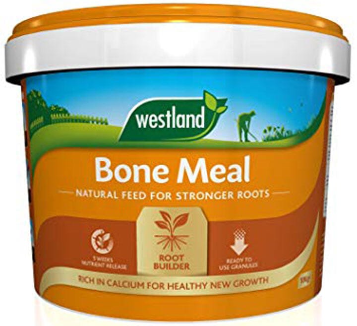 Bonemeal fertiliser 10kg tub for trees, shrubs and root development.