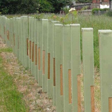 Shrub defender guards 60cm tall for protecting young plants and shrubs.