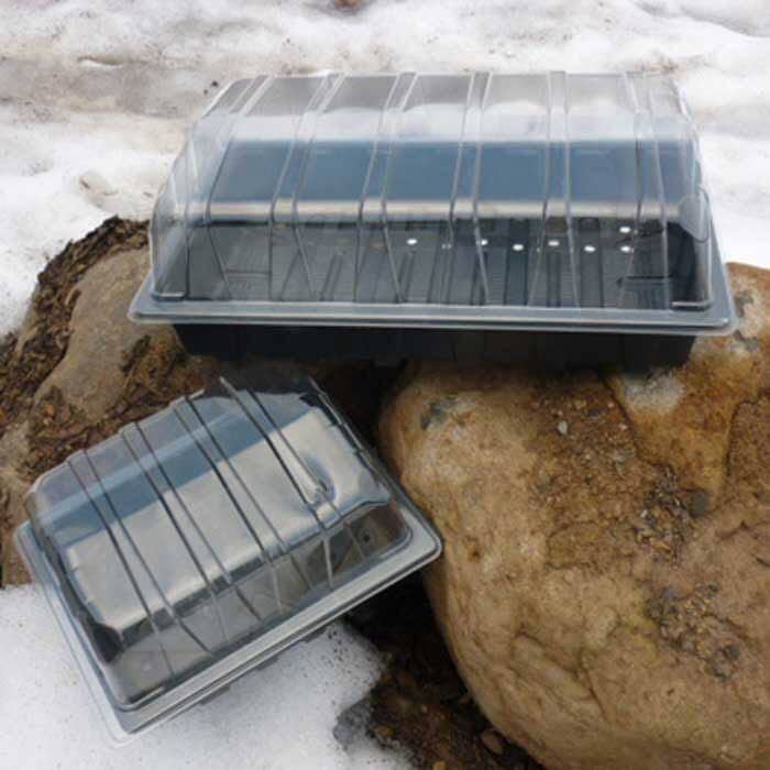 Domed propagator lids pack of 10 for full seed trays propagation accessory.