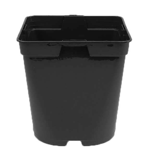 Plastic plant pot 1 litre square and round for garden or nursery use.