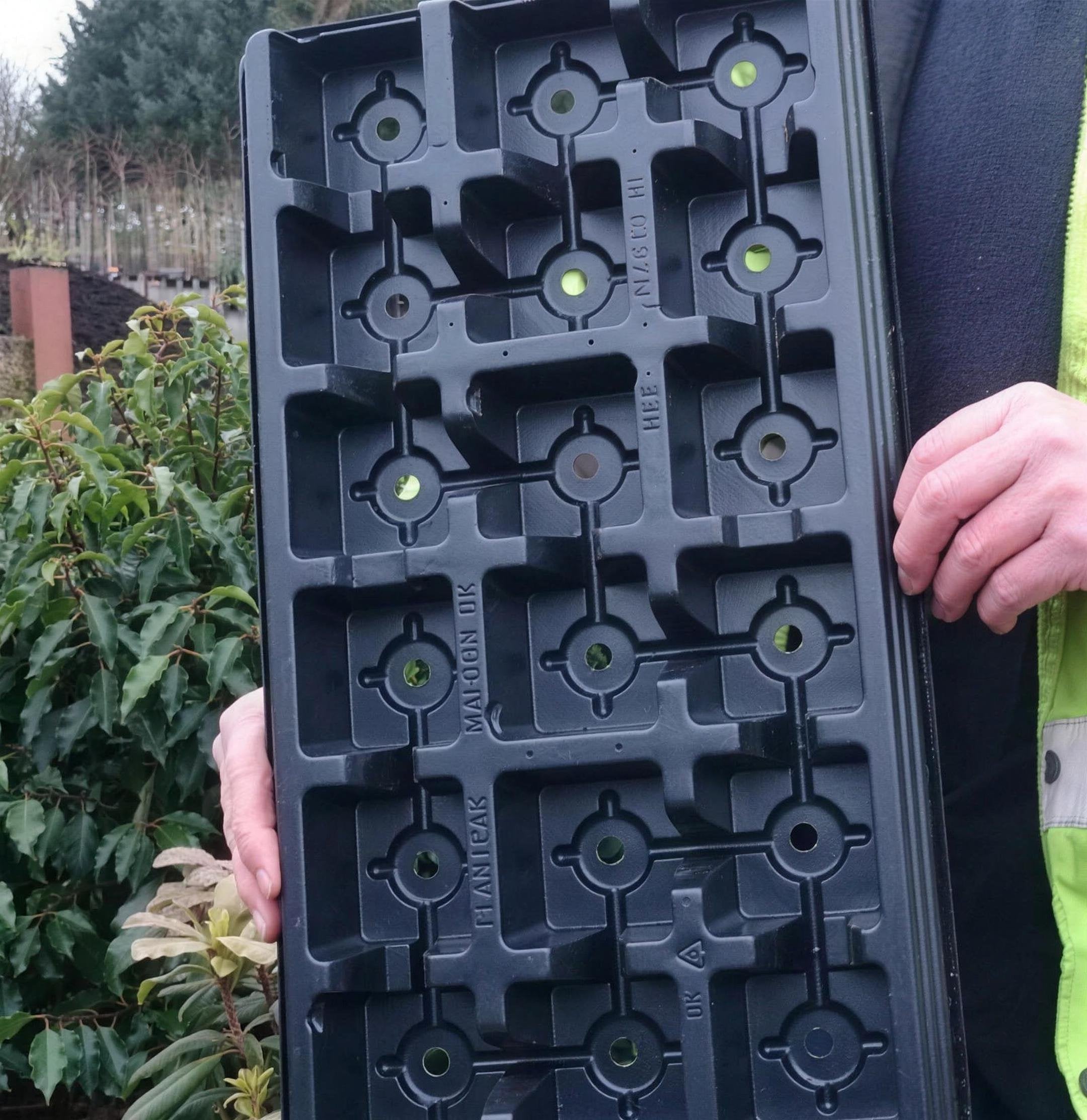 Carry tray for 9cm round or square pots seed and seedling planting accessory.