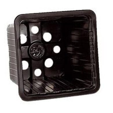 Plastic plant pots 9cm square pack of 50 multiple drainage holes seedling propagation.