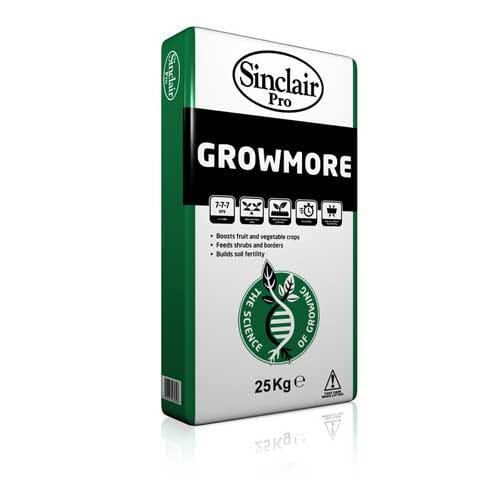 Granular fertiliser 25kg 7-7-7 multipurpose for crops, shrubs, borders, and soil fertility.