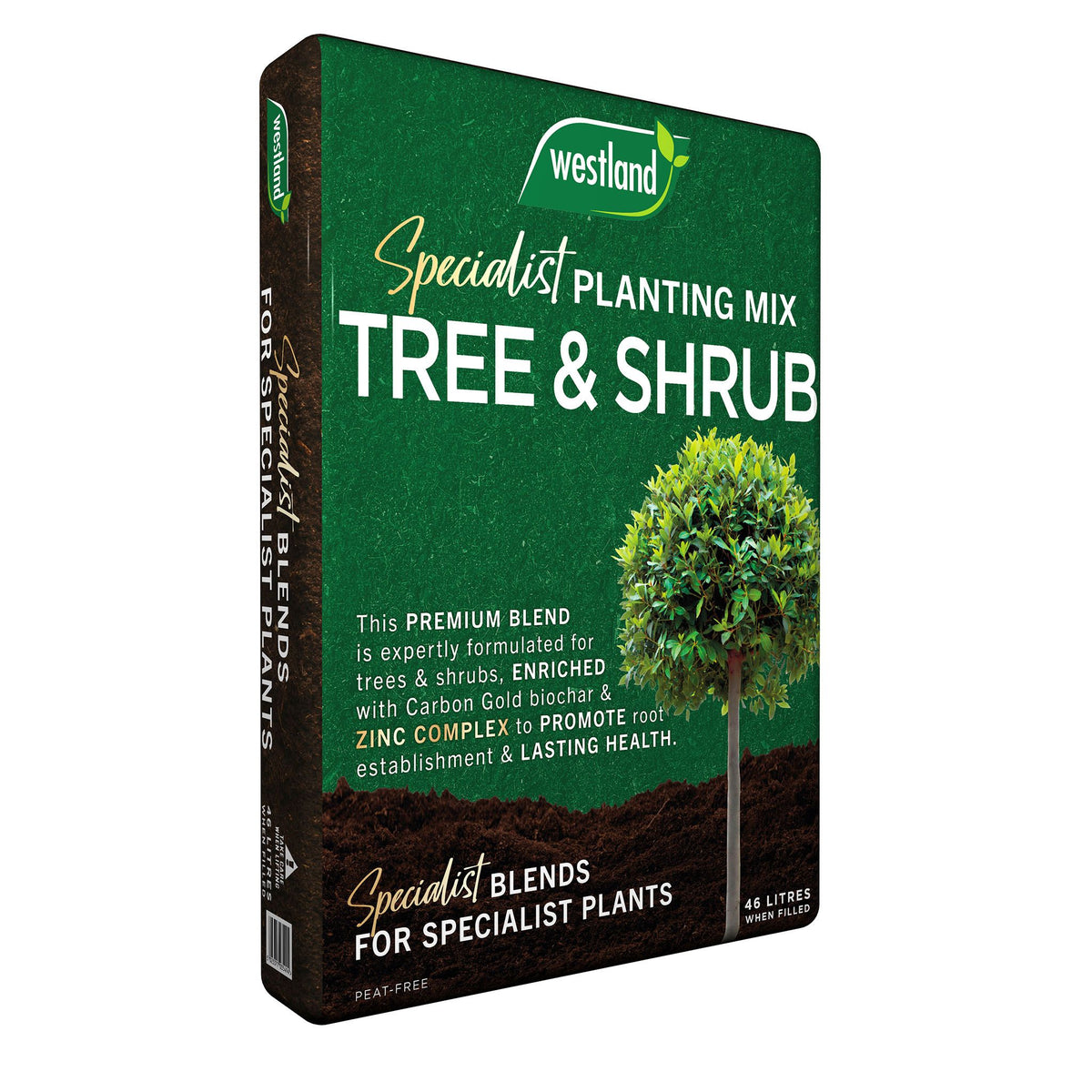 Tree and shrub planting mix 46L soil conditioner.