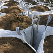 Topsoil bulk bag 1000L screened for landscaping and garden use.