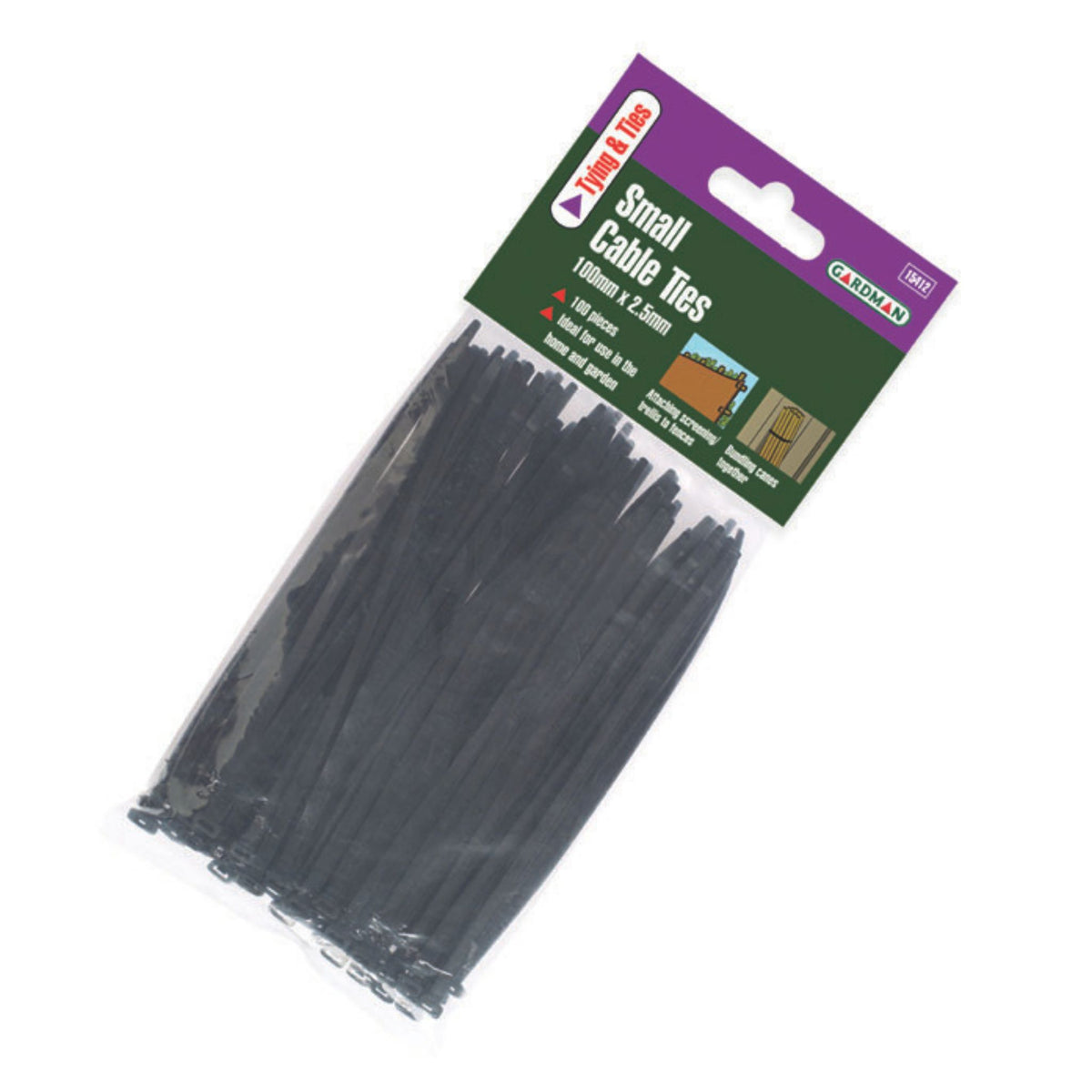 Cable ties 4 inch pack of 100 garden fixing accessory.