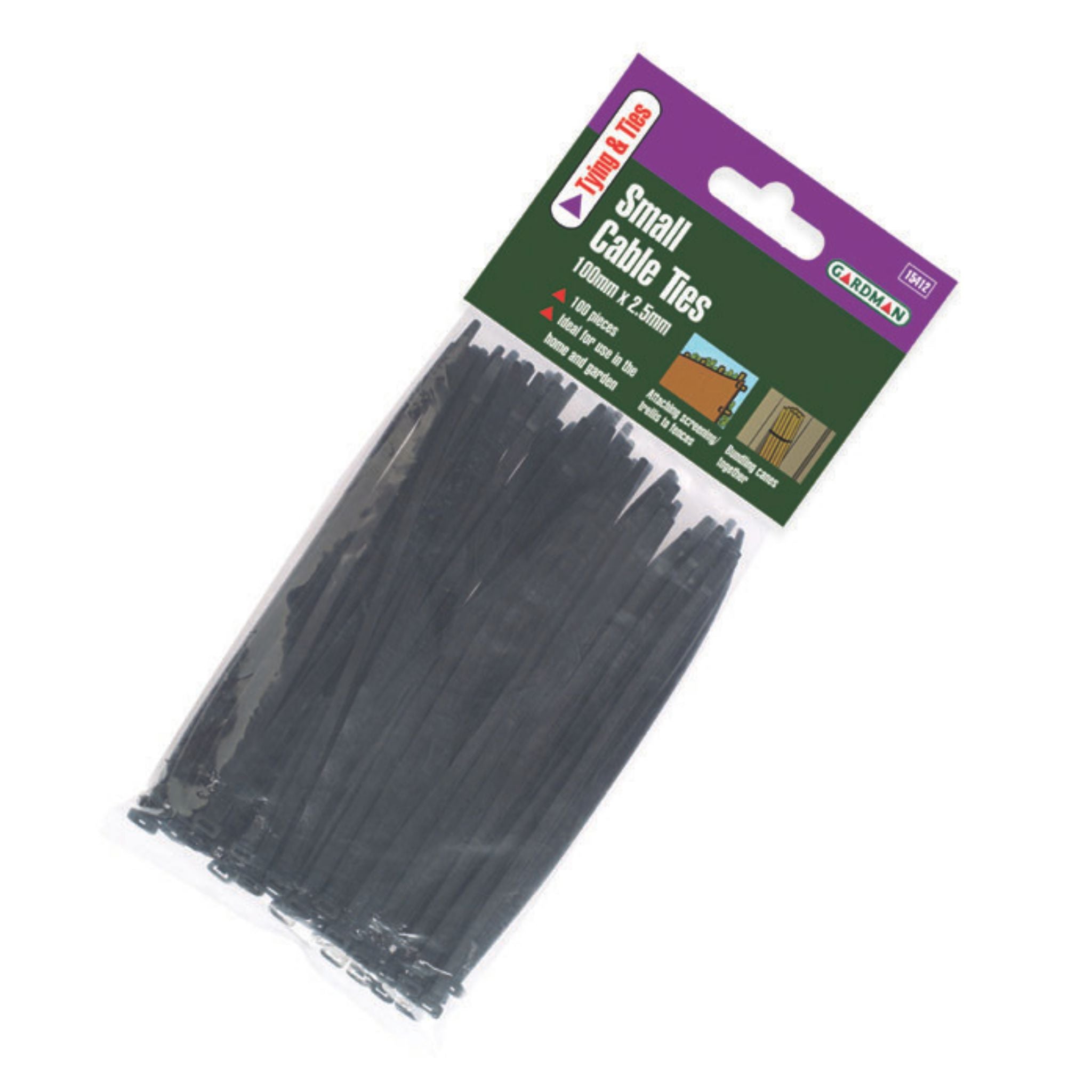 Cable ties 4 inch pack of 100 garden fixing accessory.