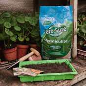 Vermiculite 10L soil conditioner and seed tray accessory for sowing and propagation.