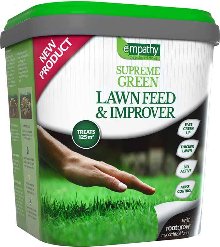 Natural lawn feed 4.5kg with mycorrhizal fungi for fast green-up and moss control.