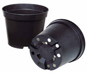 Plastic round plant pots 2 litre drainage holes container gardening.