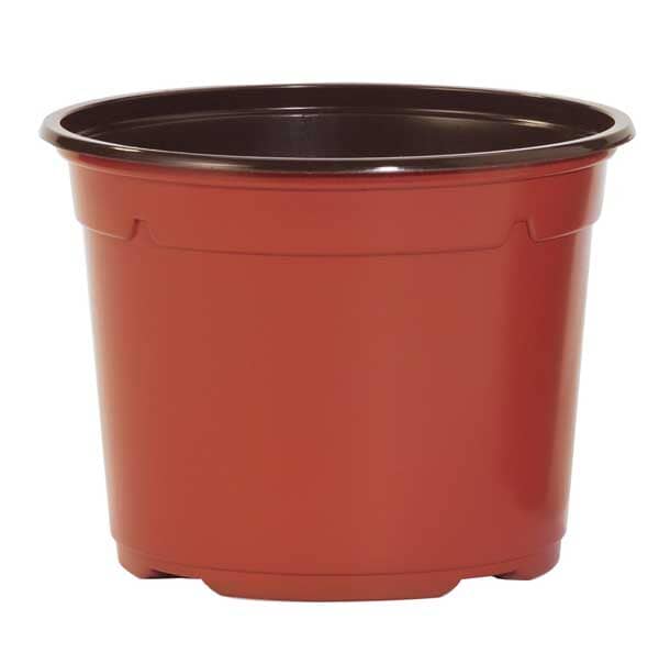 Plastic plant pots 9cm pack of 50 terracotta colour general gardening use.