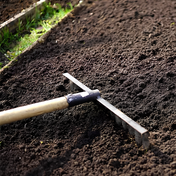 Garden rake 30cm soil levelling and preparation.