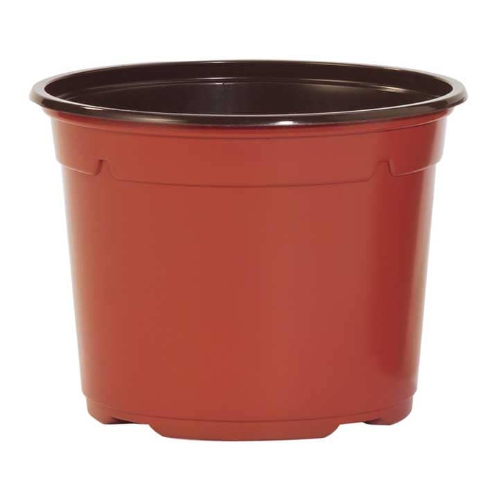 Plastic plant pots 10.5cm terracotta pack of 50 for potting and propagation.