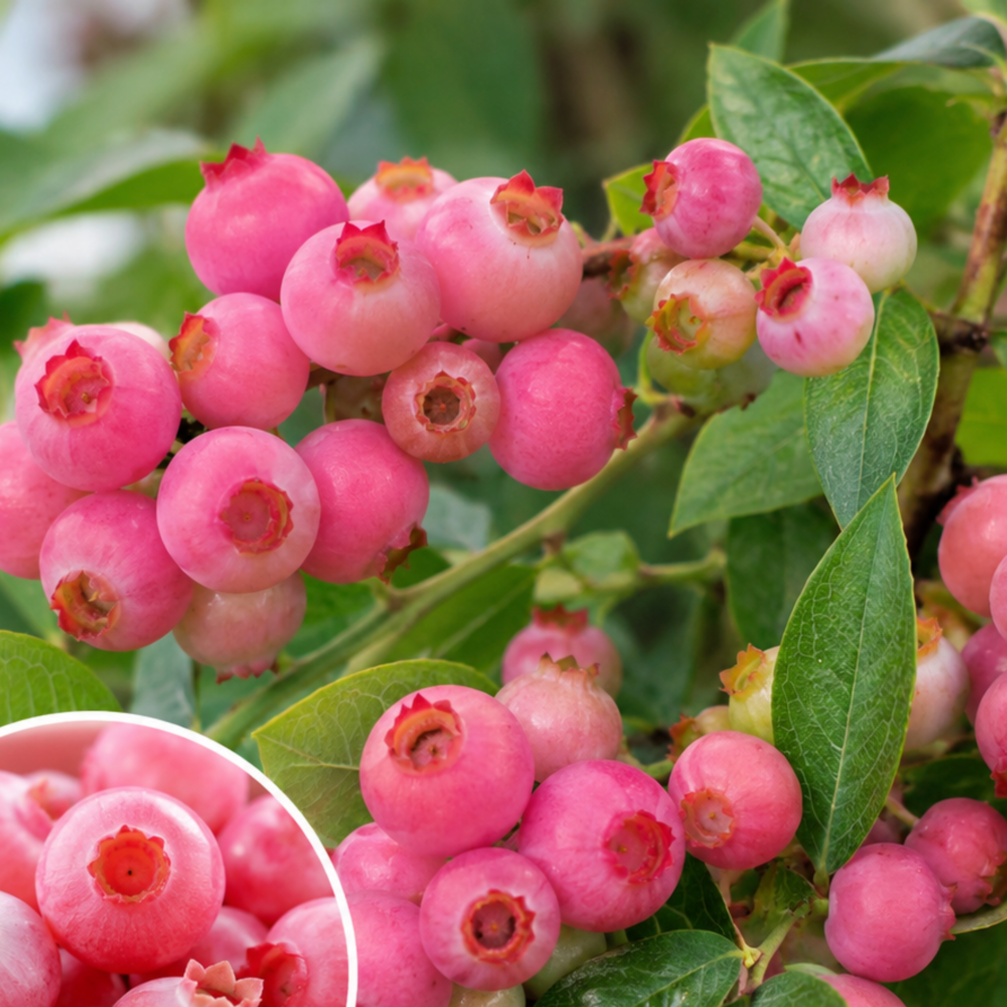 Vaccinium corymbosum 'Pink Lemonade' (Blueberry) 2L pot grown plant.